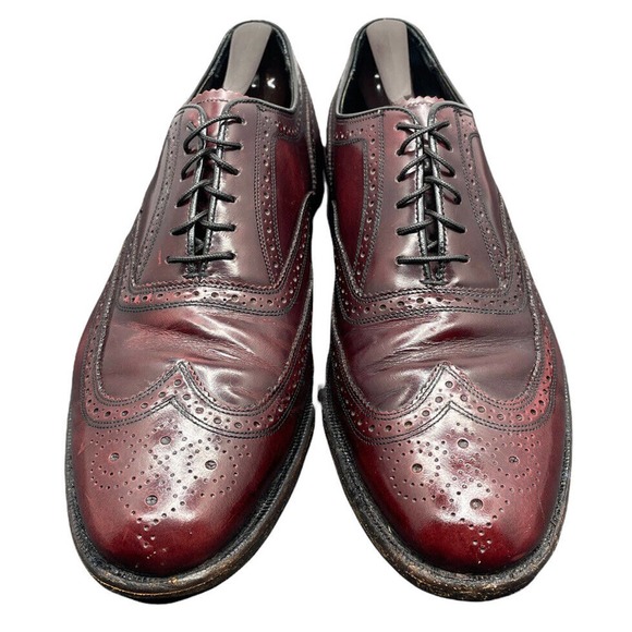 Florsheim 30353 Wingtip Oxford Burgundy Leather Dress Shoes Mens 9 Fast Ship main image 4